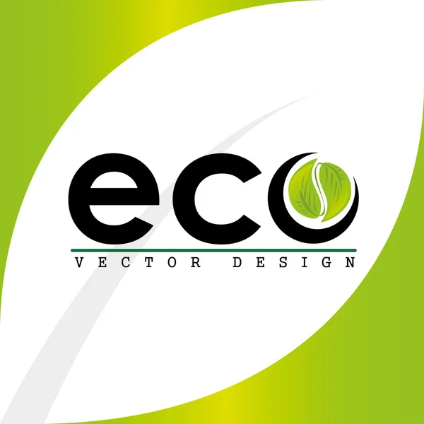 Eco leaves design — Stock Vector