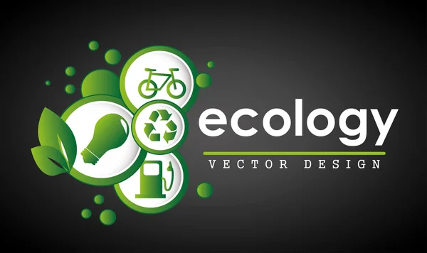 Ekologie popisek — Stockový vektor