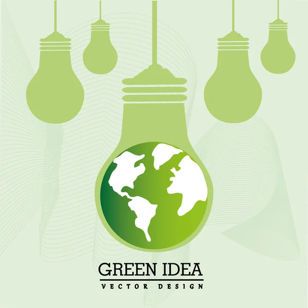 Idéia verde — Vetor de Stock