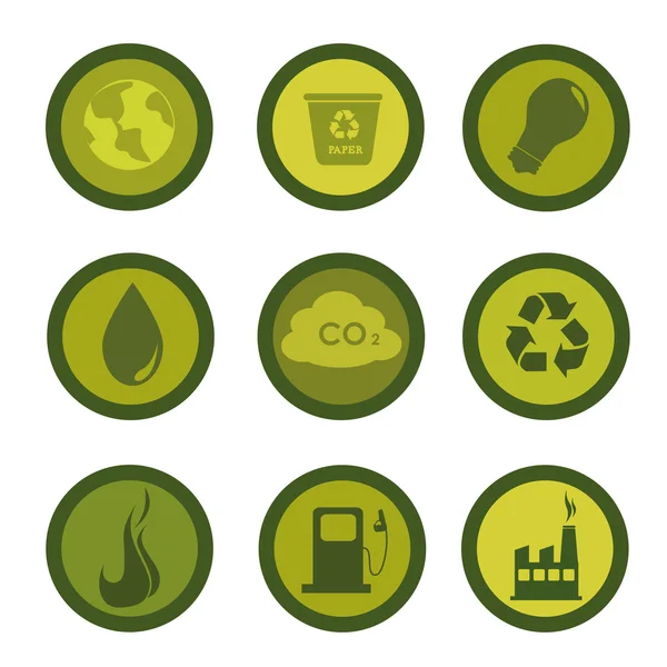 Iconos de ecología — Vector de stock