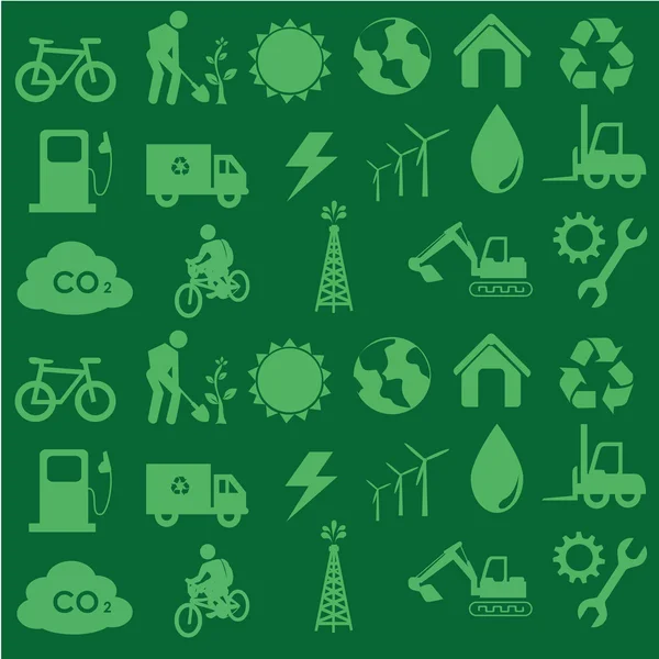 Iconos de ecología — Vector de stock
