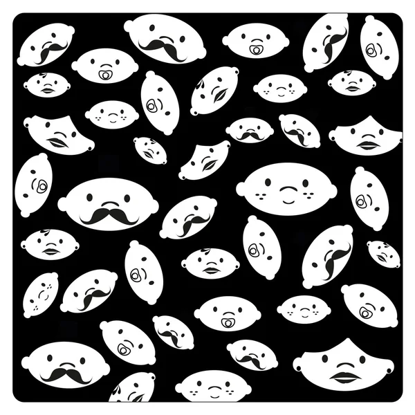 Faces background — Stock Vector