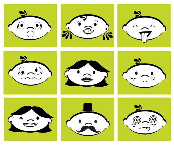 Faces — Stock Vector