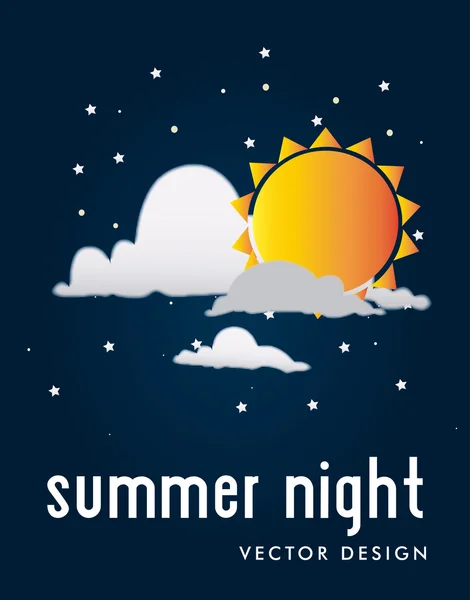 Summer night — Stock Vector