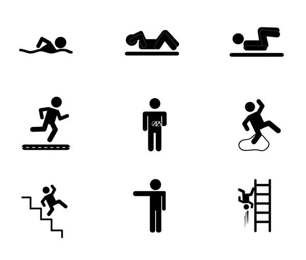 Exercise icons — Stock Vector