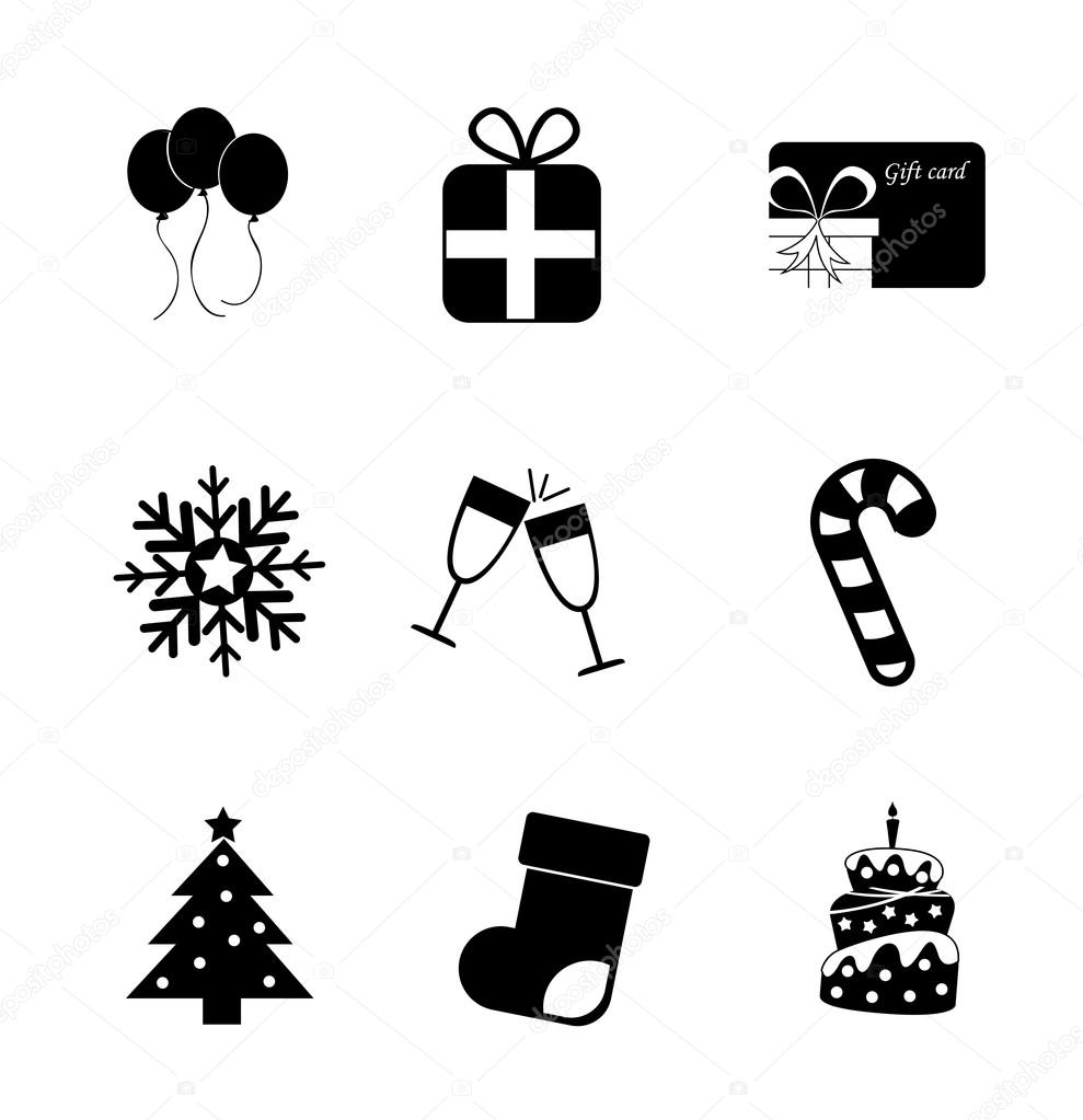 Christmas icons — Stock Vector © yupiramos #26826277