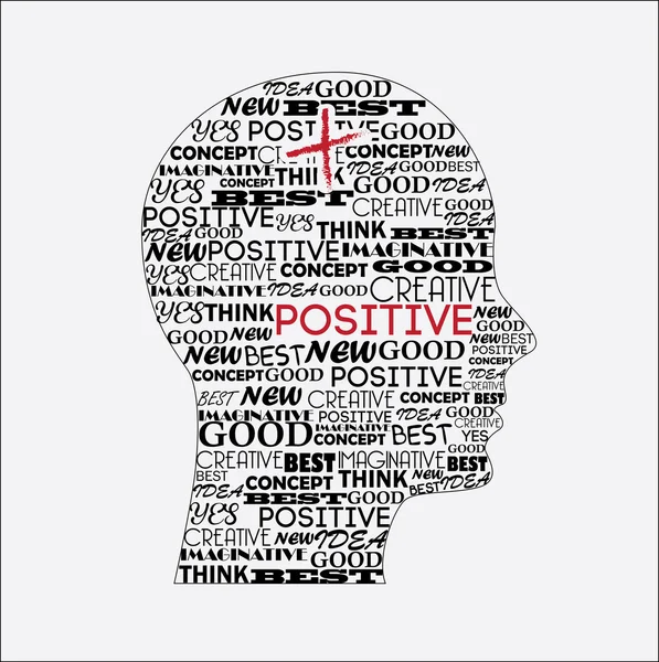 Mente positiva — Vector de stock