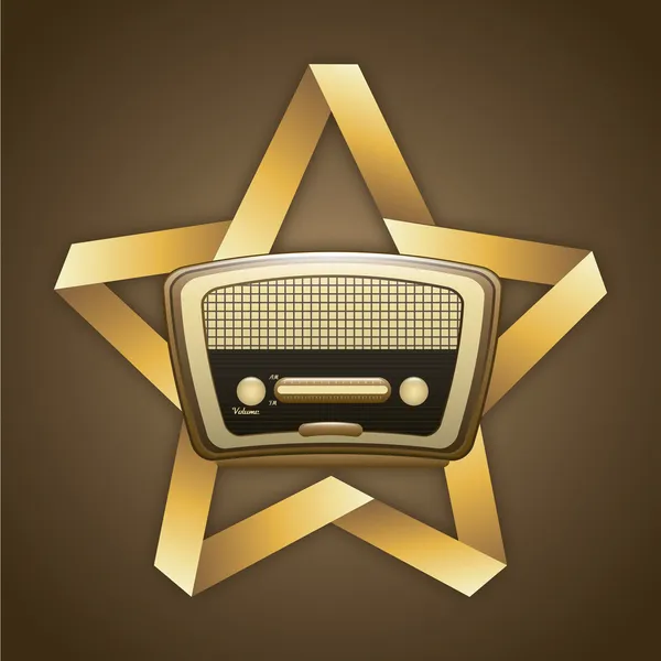 Radyo retro — Stok Vektör