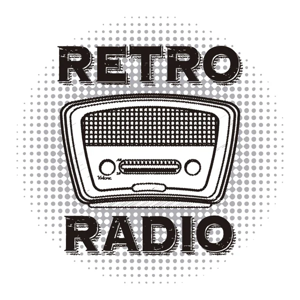 Retro rádió — Stock Vector