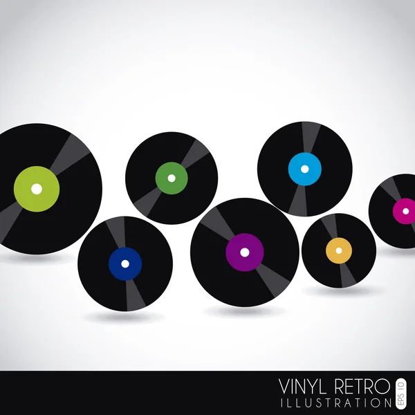 Vinyl retro — Stock Vector