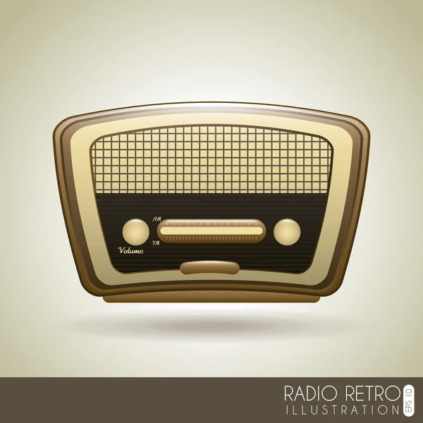 Retro rádio — Stockový vektor