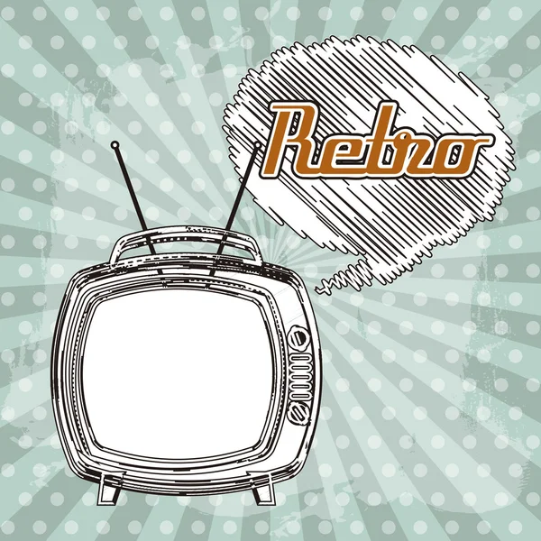 Tv retro — Stock Vector