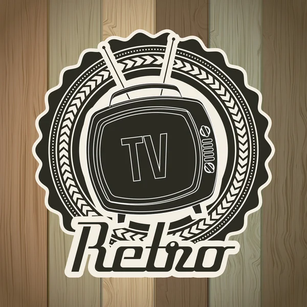 TV-Retro-Label — Stockvektor