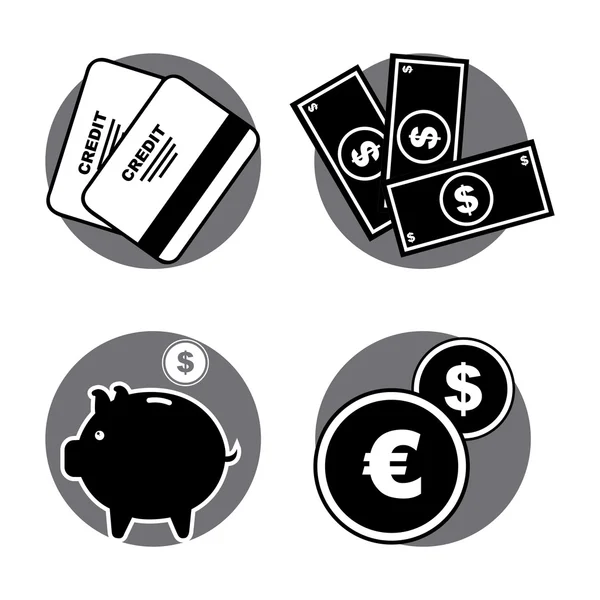 Iconos financieros — Vector de stock