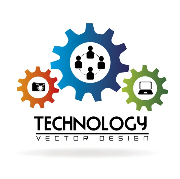 Engrenagens tecnológicas — Vetor de Stock