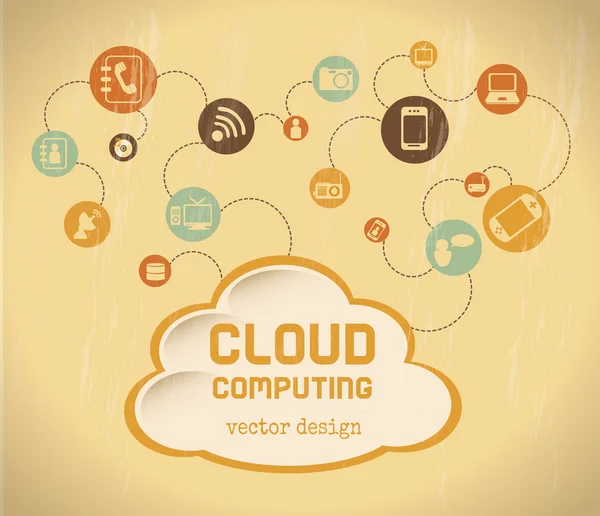 Cloud computing — Stock Vector