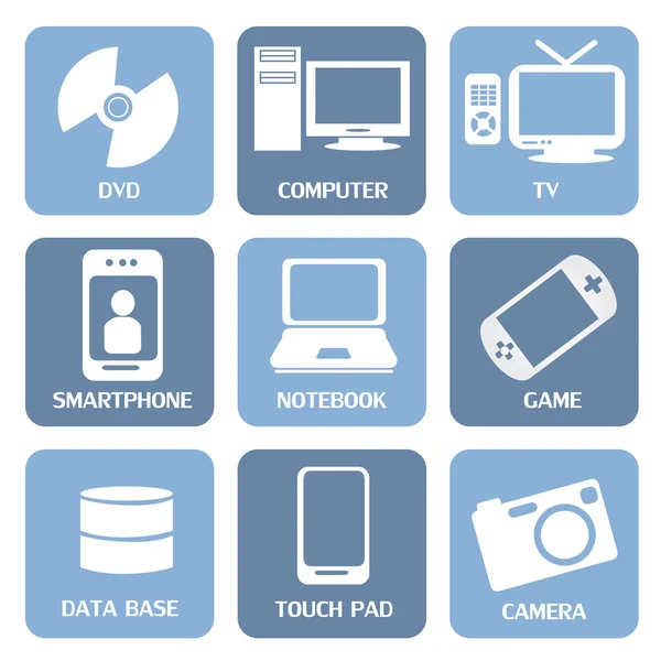 Technologische pictogrammen — Stockvector