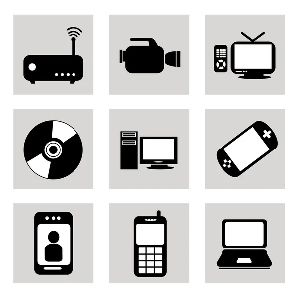 Technological icons — Stock Vector