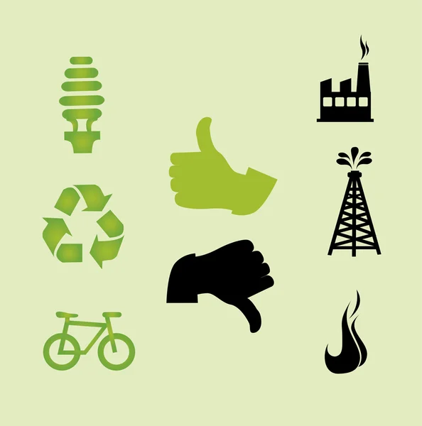 Eco icons — Stock Vector