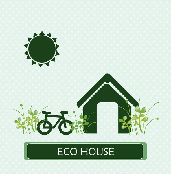 Eco Casa — Archivo Imágenes Vectoriales