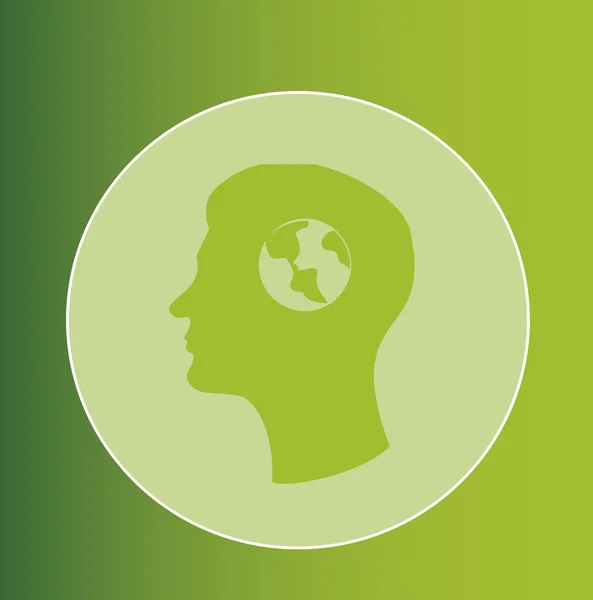 Πράσινο μυαλό — Διανυσματικό Αρχείο