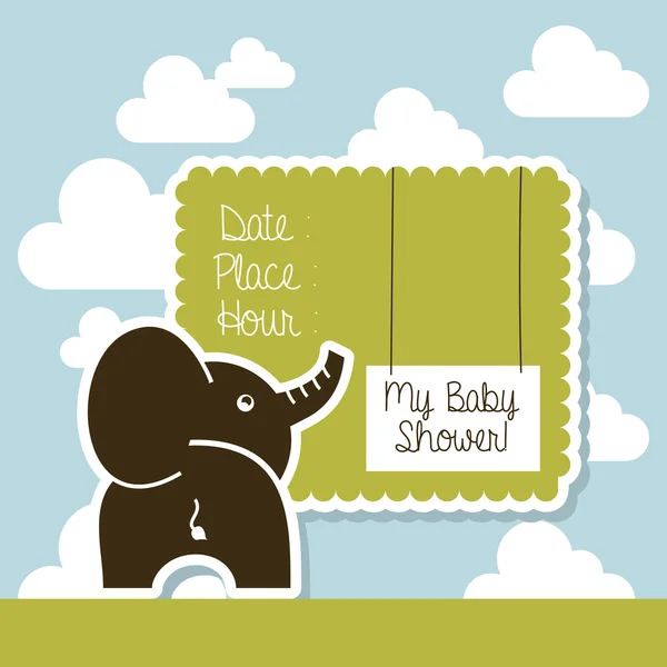 My baby shower — Stock Vector