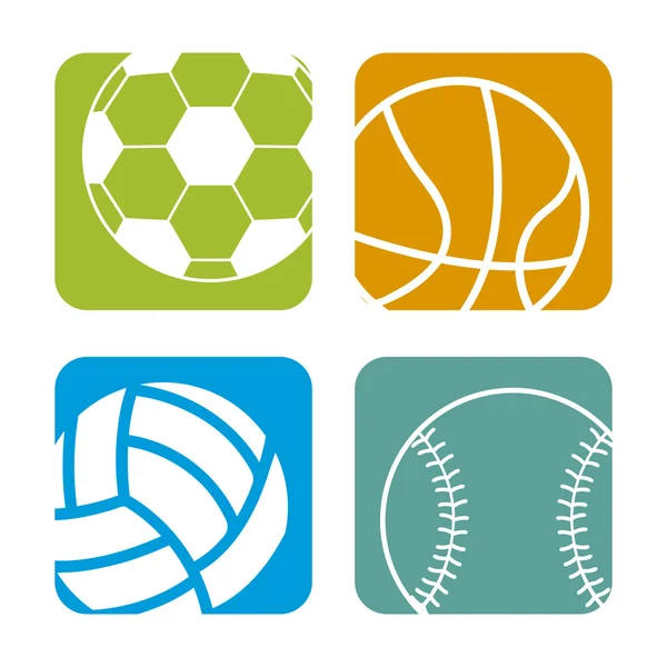 Sports balls — Stock Vector