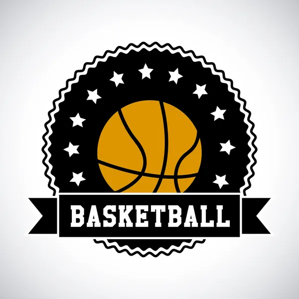 Basketbol etiketi — Stok Vektör