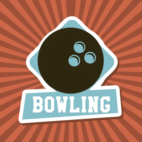 Etichetta Bowling — Vettoriale Stock