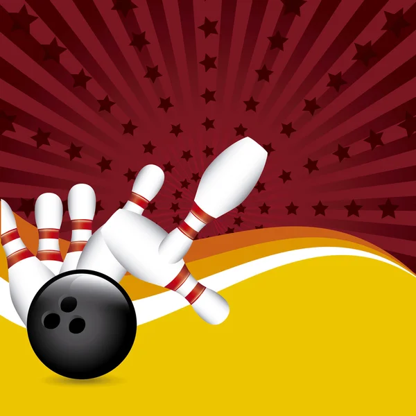 Grunge bowling — Image vectorielle