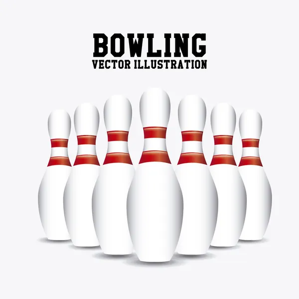 Pinnen Bowlen — Stockvector