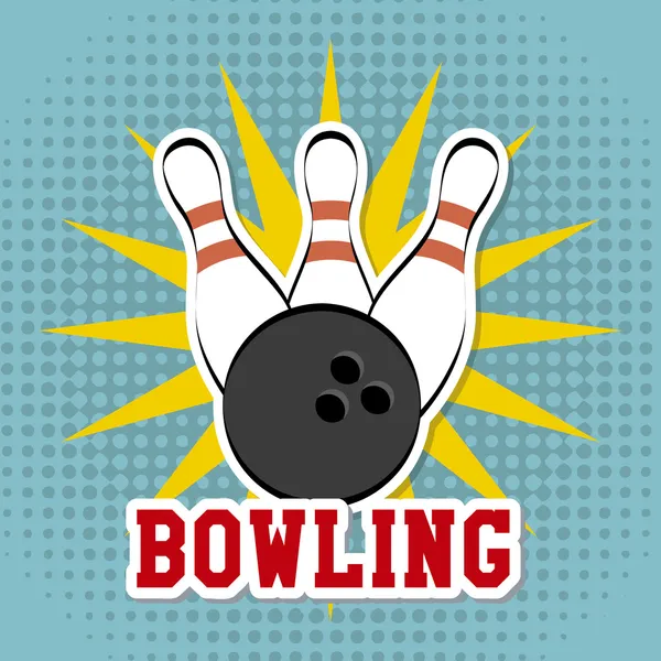 Bowling design — Stock Vector