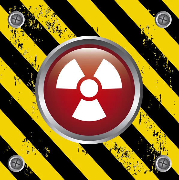 Radiation button — Stock Vector