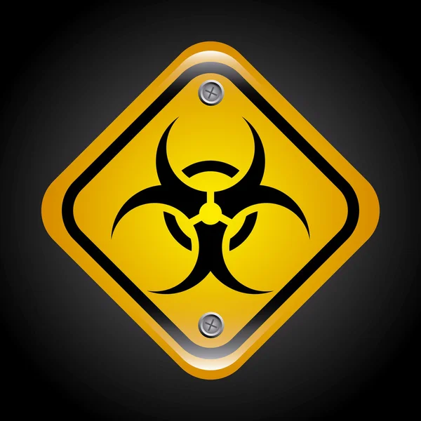 Biohazard signal — Stock Vector