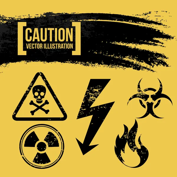 Caution design — Stock Vector