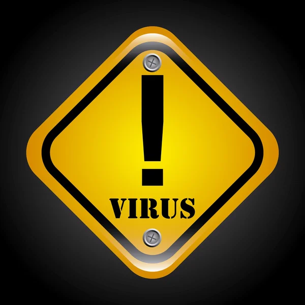 Virus signaal — Stockvector