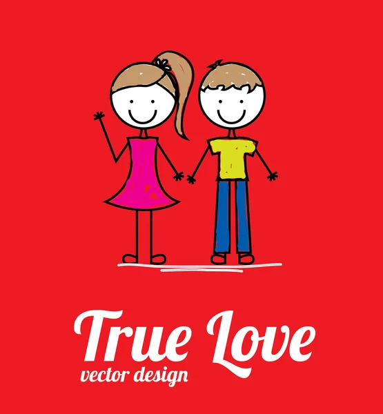 Amor verdadero — Vector de stock