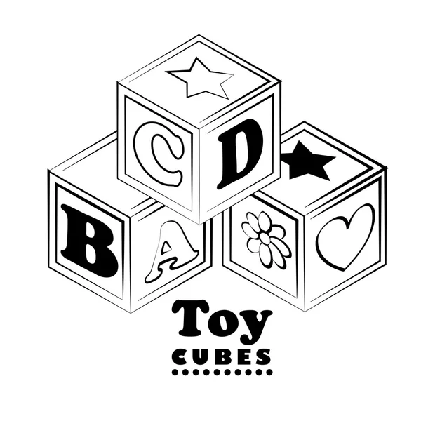 Cubos de brinquedo — Vetor de Stock