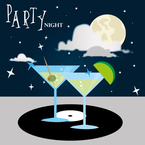 Partynacht — Stockvektor