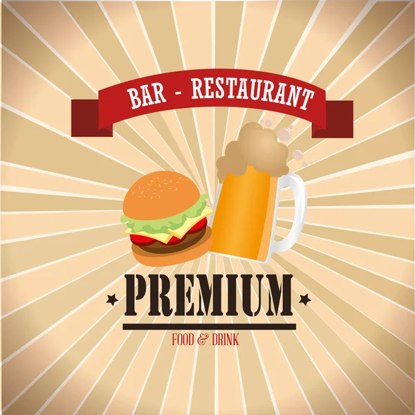 Bar and restaurant — Stock Vector