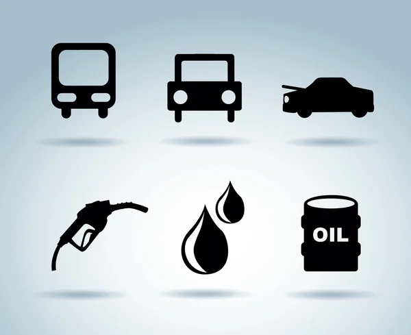 Petrol simgeler — Stok Vektör