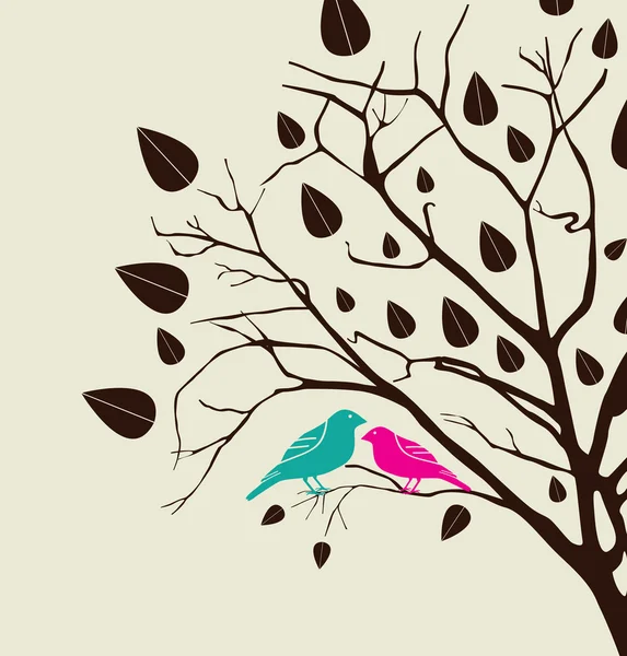 鳥の愛 — ストックベクタ