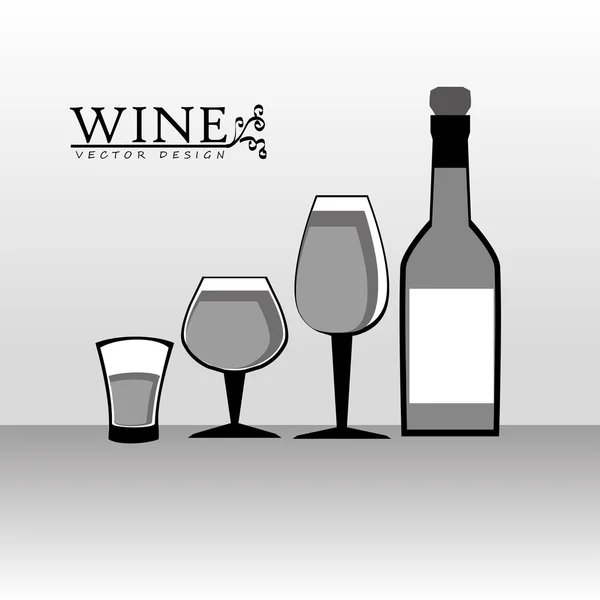 Diseño del vino — Vector de stock