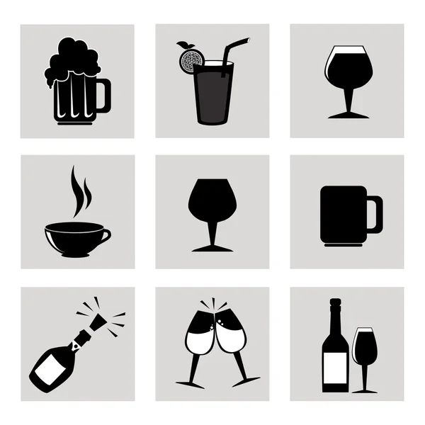 Drinks icons — Stock Vector