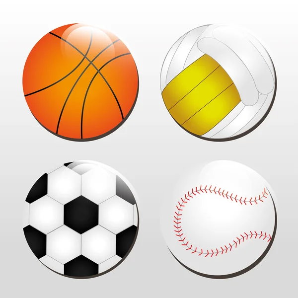 Sports balls — Stock Vector