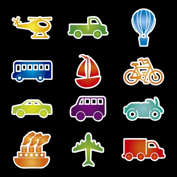 Iconos de transportes — Vector de stock