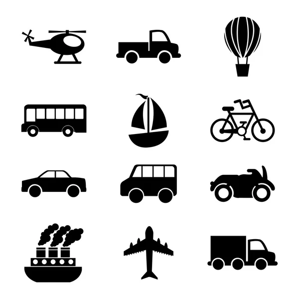 Iconos de transportes — Archivo Imágenes Vectoriales