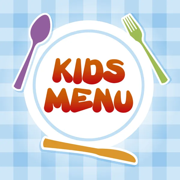 Kids menu — Stock Vector