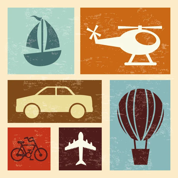 Iconos de transportes — Archivo Imágenes Vectoriales