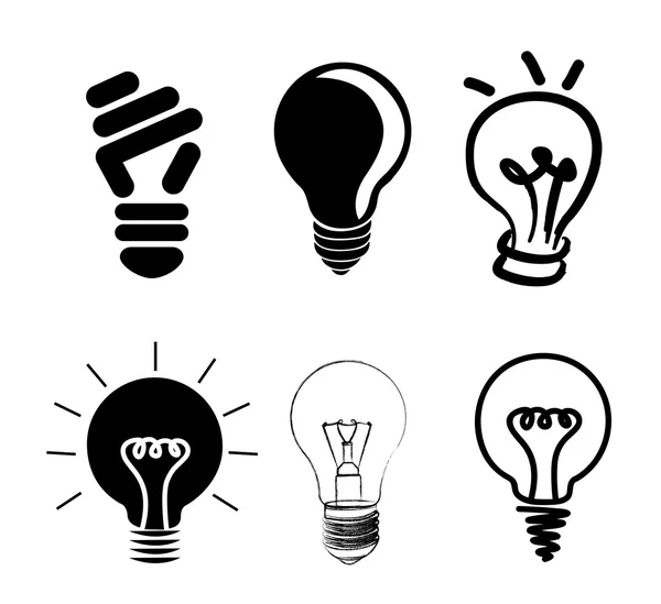 Ícones de lâmpadas — Vetor de Stock